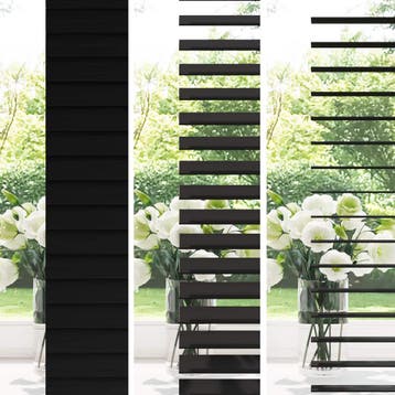 vidaXL Jaloezie Zwart 110 x 250 cm 35 mm Massief, Verzenden, Nieuw