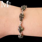 Zilveren armband met natuurlijke Moldavite – energie uit de