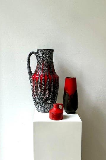 Scheurich - Vase (3) - Lora Dekor 407-35 - Céramique - FAT, Antiquités & Art