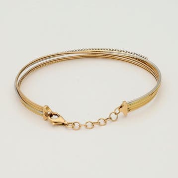 Armband - 18 karaat Geel goud, Witgoud Diamant (Natuurlijk), Nieuw