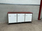 Polyethylene PE Werkkast Snijtafel 3 schuifbakken 200 cm, Zakelijke goederen, Ophalen of Verzenden, Gebruikt, Inox Meubilair