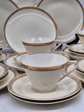 Bavaria Waldershof – Kaffee-Service – Porzellan mit Goldrand