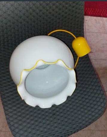 Lampe à suspendre - Opaline - Lustre Tulipe, Antiek en Kunst