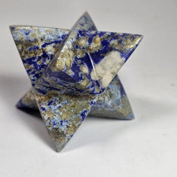 Lapis Lazuli Merkaba Star | Hand Carved Sacred Geometry