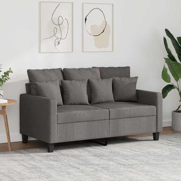 vidaXL Tweezitsbank / zetel 120 cm stof taupe, Verzenden
