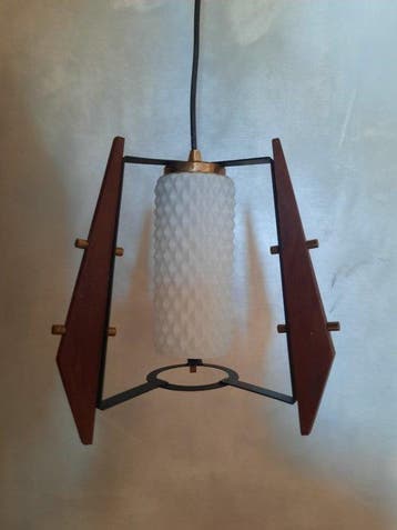 nello stile di Stilnovo - Lamp - Hout, Messing, Glas
