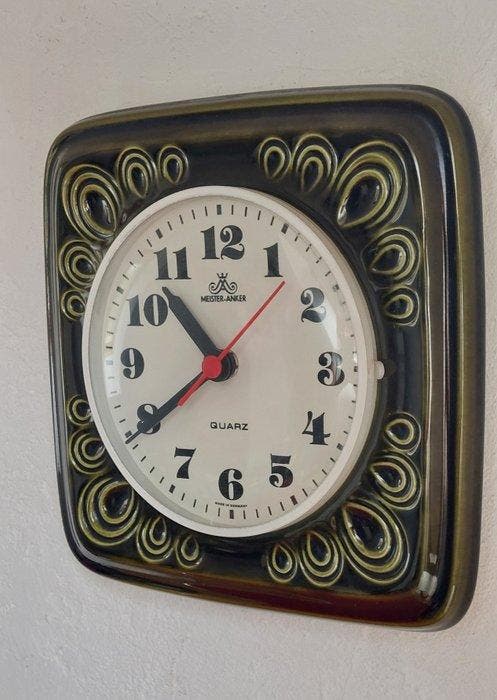 Horloge murale - Meister Anker - Vintage Céramique, Verre,, Antiquités & Art, Art | Objets design