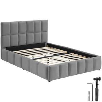 Stoffen bed Shirley met lattenbodem, draagkracht 250 kg, Verzenden, Nieuw
