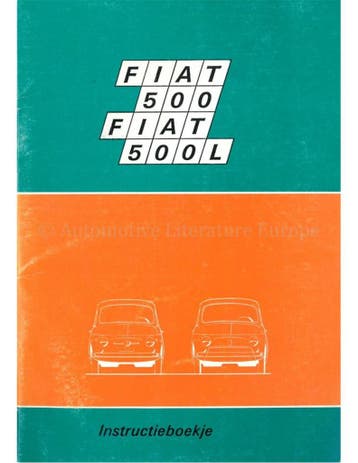 1972 FIAT 500 (L) INSTRUCTIEBOEKJE NEDERLANDS
