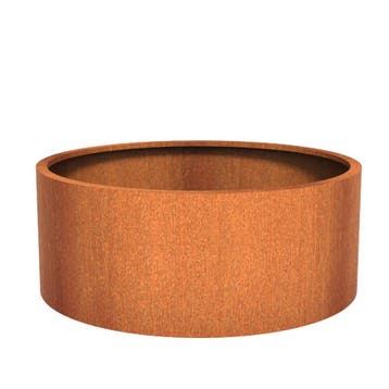 Cortenstaal plantenbak Ø150x60cm - Met bodem, Tuin en Terras, 100 cm of meer, Rond, Nieuw, Metaal