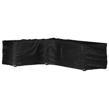 vidaXL Tuinmeubelhoezen met 16 oogjes L-vormig 210x260x80 cm, Verzenden, Nieuw