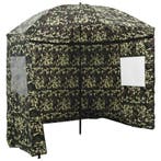 vidaXL Vissersumbrella Camouflage 220 x 185 cm Oxford, Tuin en Terras, Verzenden, Nieuw