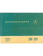 1970 MERCEDES BENZ 200/8 | 220/8 INSTRUCTIEBOEKJE
