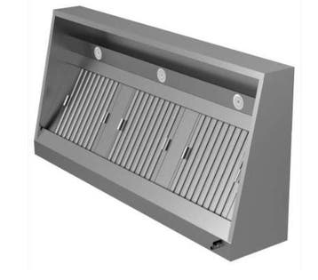 RVS Afzuigkap, wandmodel, B160 x D110 x  H55cm, zonder motor, Nieuw in verpakking