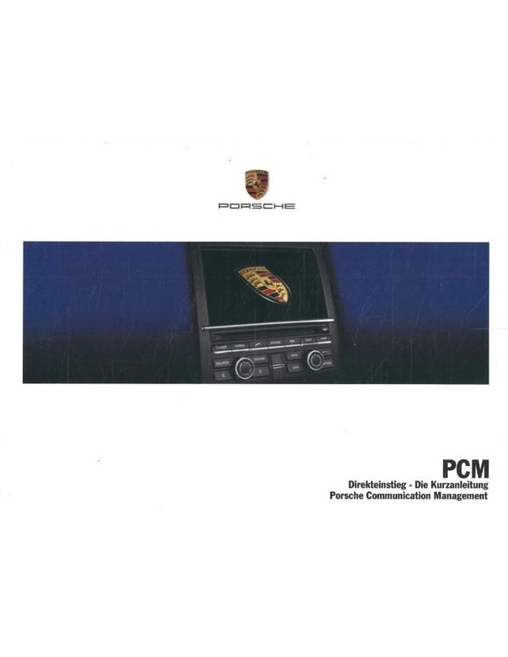 2012 PORSCHE PCM VERKORT INSTRUCTIEBOEKJE DUITS, Autos : Divers, Modes d'emploi & Notices d'utilisation