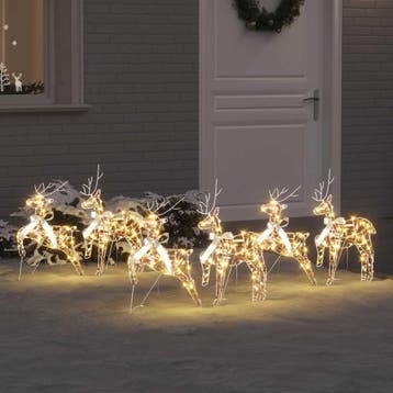 vidaXL LED Rendieren 6 st 180 LEDs Multikleur 44 x 18 x, Verzenden, Nieuw