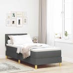 vidaXL LED Box Spring Bed met kussen Donkergrijs 80 x 200 cm, Huis en Inrichting, Slaapkamer | Bedden, Verzenden, Nieuw