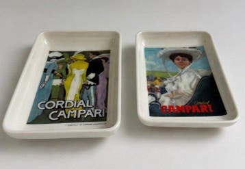 Zonder minimumprijs - Asbak - Vintage paar Campari reclame, Nieuw