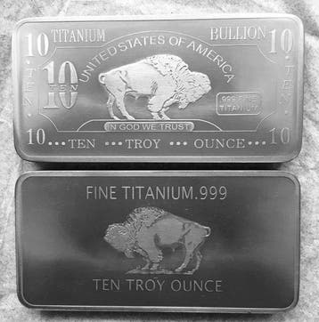 Wereld. 10 oz American Buffalo - 999 Titan (Zonder