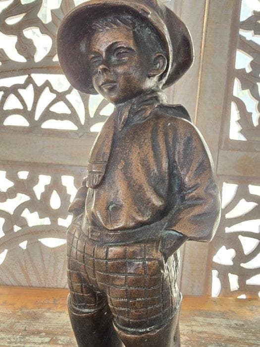 sculptuur, Enfant Paysan - 32 cm - Brons - 1890, Antiek en Kunst, Curiosa en Brocante