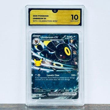 Pokémon Graded card - Umbreon ex 092- 30th Anniversary –
