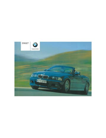 2005 BMW M3 CABRIO INSTRUCTIEBOEKJE DUITS