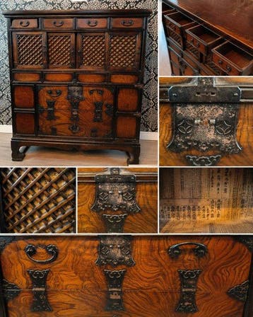 Kabinet - Hout, Smeedijzer - Zuid-Korea - Koreaanse Morijang