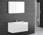 ARTES 100 cm Badmeubel Hoogglans wit + SPIEGELKAST, Ophalen of Verzenden, Nieuw