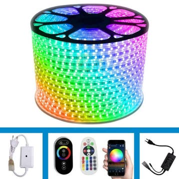 LED Strip 220V - 10 Meter in één rol(1x 10meter) - RGB - me, Ophalen of Verzenden, Nieuw