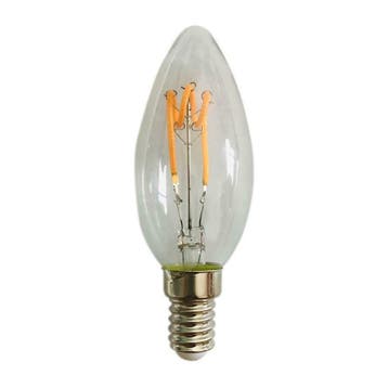 LED Spiraal kaarslamp helder 4W dimbaar E14 Extra warm, Verzenden, Nieuw, E14 (klein)