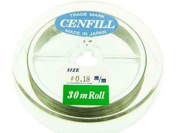 Cenfill RVS (roestrvrijstaal) gecoat rijgdraad 0.18mm, Verzenden, Nieuw