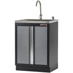 Werkplaatskast met 2 deuren incl. RVS  wasbak en kraan 68 x, Doe-het-zelf en Bouw, Ophalen of Verzenden, Nieuw