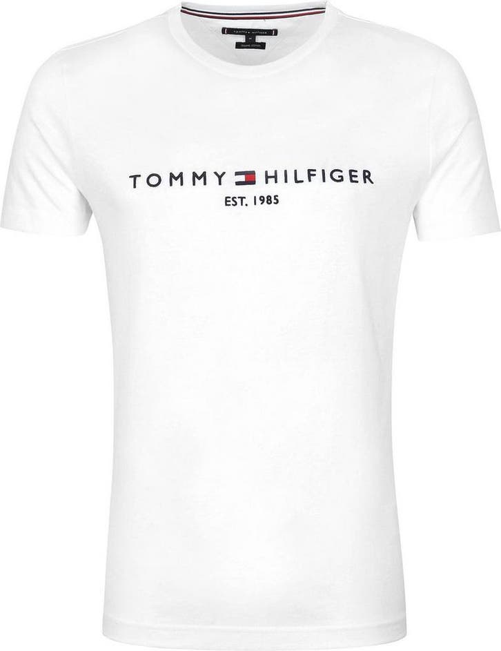 Tommy Hilfiger Logo T-shirt Wit maat Maat 48/50 (M) Heren, Kleding | Heren, T-shirts, Wit, Nieuw, Maat 48/50 (M), Verzenden