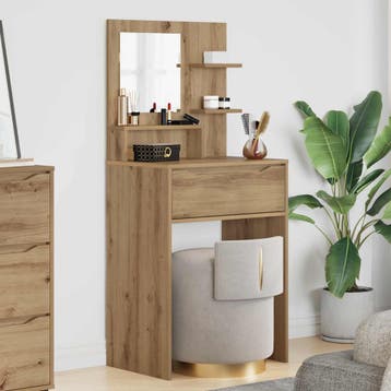 vidaXL Slaapkamer Toilet Tafels Artisan Eiken 80 x 39,6 x, Verzenden, Nieuw