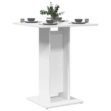 vidaXL Bistrotafel 60x60x75 cm bewerkt hout wit, Verzenden