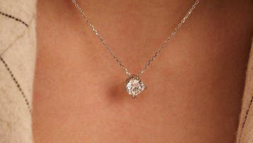 Collier - 14 carats Or blanc - 2.02ct. tw. Diamant (Cultivé