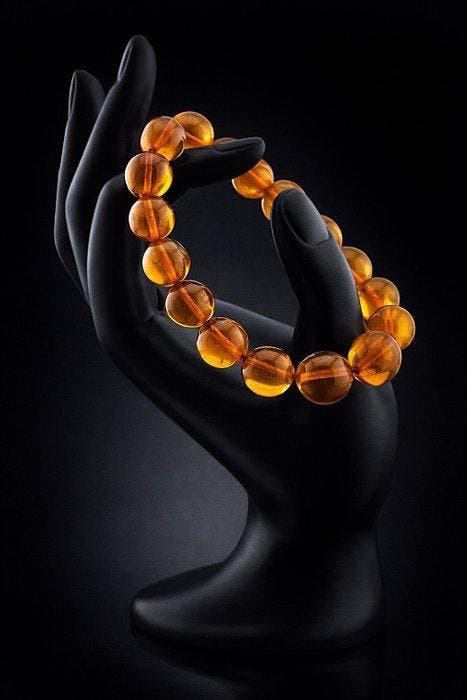 Barnsteen - Baltic Amber Bracelet – Large Glossy Rounds –, Antiek en Kunst, Curiosa en Brocante