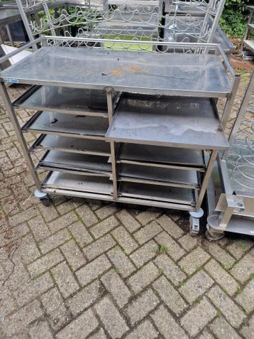 Serveerwagen met uitschuifbare platen 111x56x107cm bxdxh, Ophalen of Verzenden, Nieuw in verpakking