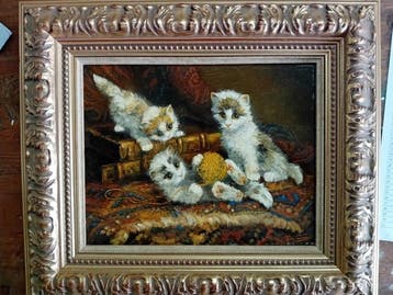 J,W van Trirum (1924-2011) - Spelende Kittens
