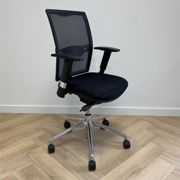 ergonomische bureaustoel met gaasrug en lendesteun, zwart -, Huis en Inrichting, Ergonomisch, Nieuw, Bureaustoel