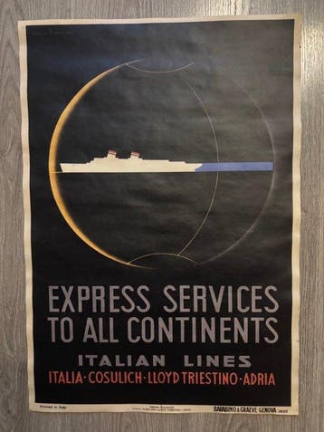Lucio Fontana - Italian Lines – Express Services to All