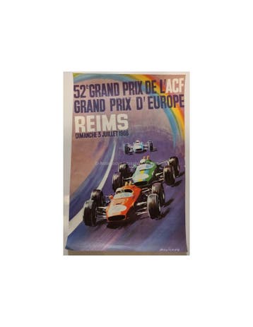 1966 52E GRAND PRIX D'EUROPE REIMS ORIGINELE POSTER, Ophalen of Verzenden, Nieuw