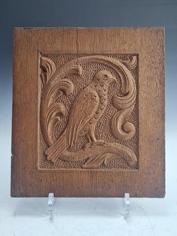 Sculpture, 4 Art Deco panelen - 23.5 cm - Bois, Antiquités & Art