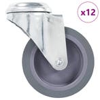 vidaXL 12 st Zwenkwielen met boutgaten 75 mm, Verzenden