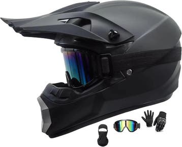 Helmblazia motocrosshelm fullface ABS met handschoenen en..., Motoren, Ophalen of Verzenden, Nieuw