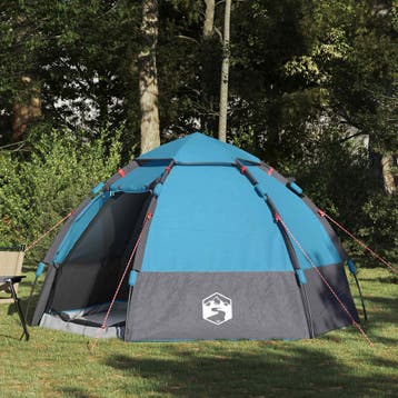vidaXL 4-persoons Blauw 185T Polyester, Verzenden, Nieuw