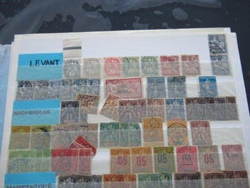 Franse kolonie - postzegelverzameling, Gestempeld
