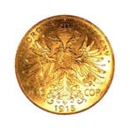 Gouden 100 Coronas munt uit Oostenrijk