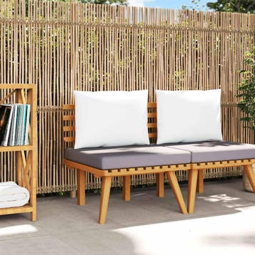 vidaXL Tuinstoel met kussens massief acaciahout, Verzenden