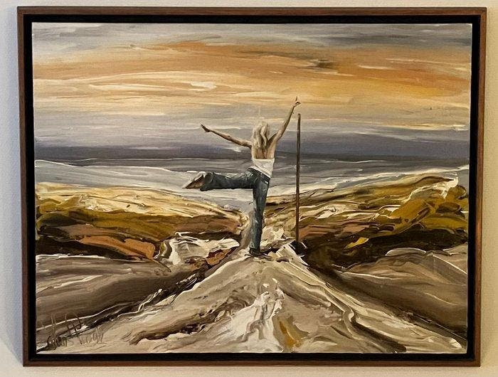 Hans Pruijn (XX) - Paaldansen, Antiquités & Art, Art | Peinture | Moderne
